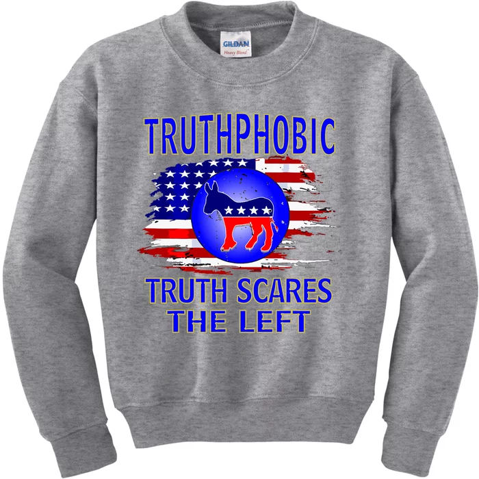 Truthphobic Left Wing Democrats Kids Sweatshirt