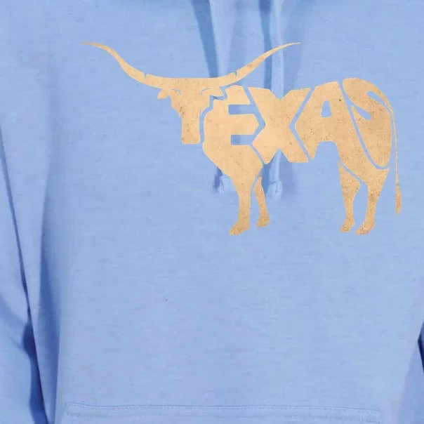 Texas Longhorn Word Art Cool Animal Unisex Surf Hoodie