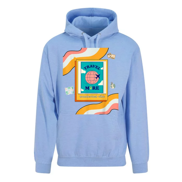 Travel Lovers Wanderlust Vibes Travel More Unisex Surf Hoodie