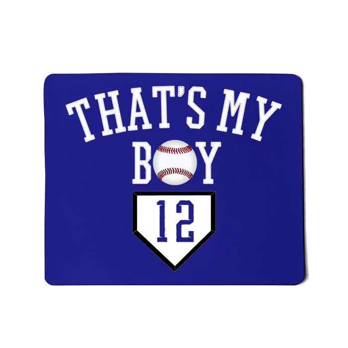 That's My #12 Baseball Number 12 Jersey Baseball Mom Dad Funny Gift Mousepad