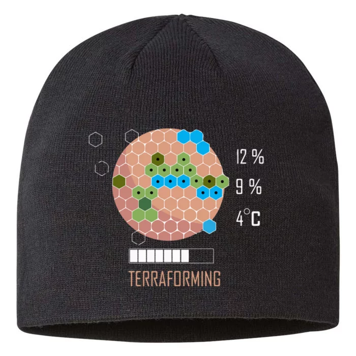 Terraforming Mars 16 Bit Mars Terraformed Board Game Tabletop Gaming 8 1/2in Sustainable Knit Beanie