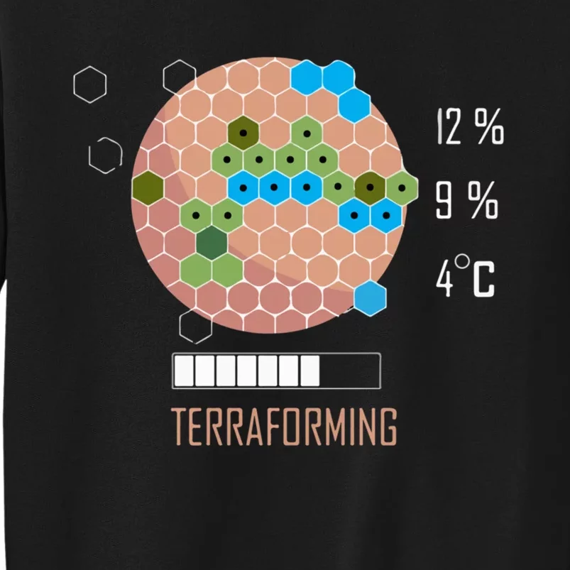 Terraforming Mars 16 Bit Mars Terraformed Board Game Tabletop Gaming Tall Sweatshirt