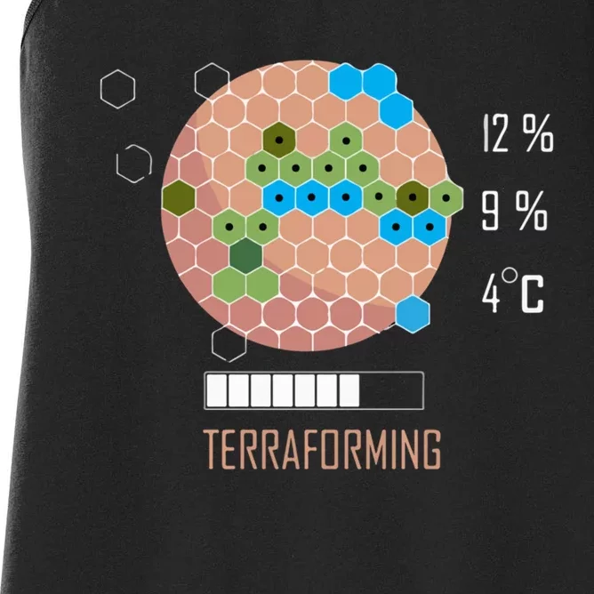 Terraforming Mars 16 Bit Mars Terraformed Board Game Tabletop Gaming Women's Racerback Tank