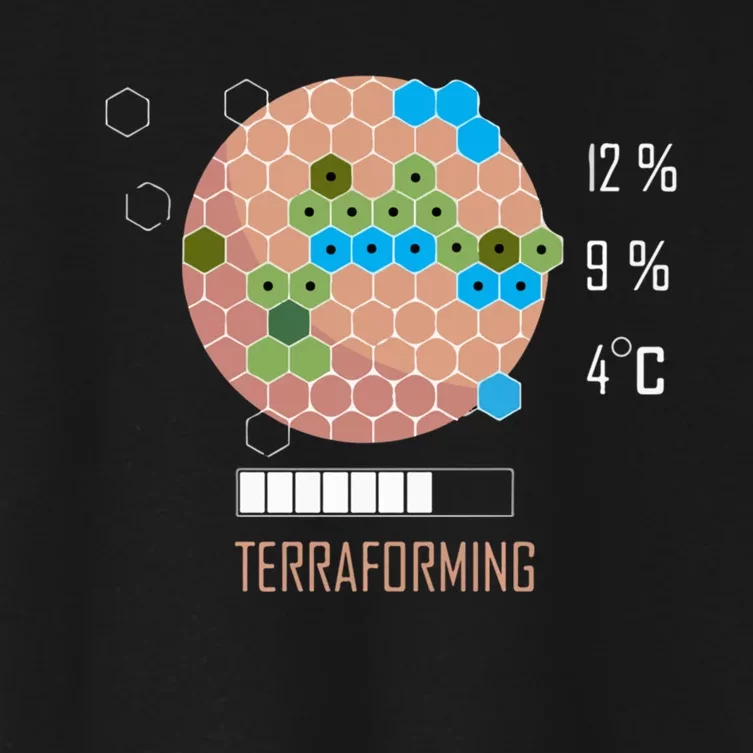 Terraforming Mars 16 Bit Mars Terraformed Board Game Tabletop Gaming Women's Crop Top Tee