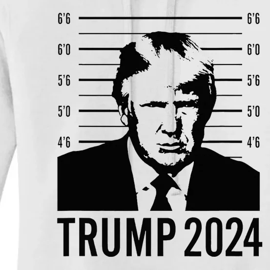 Trump Mugshot 2024 President Women's Pullover Hoodie