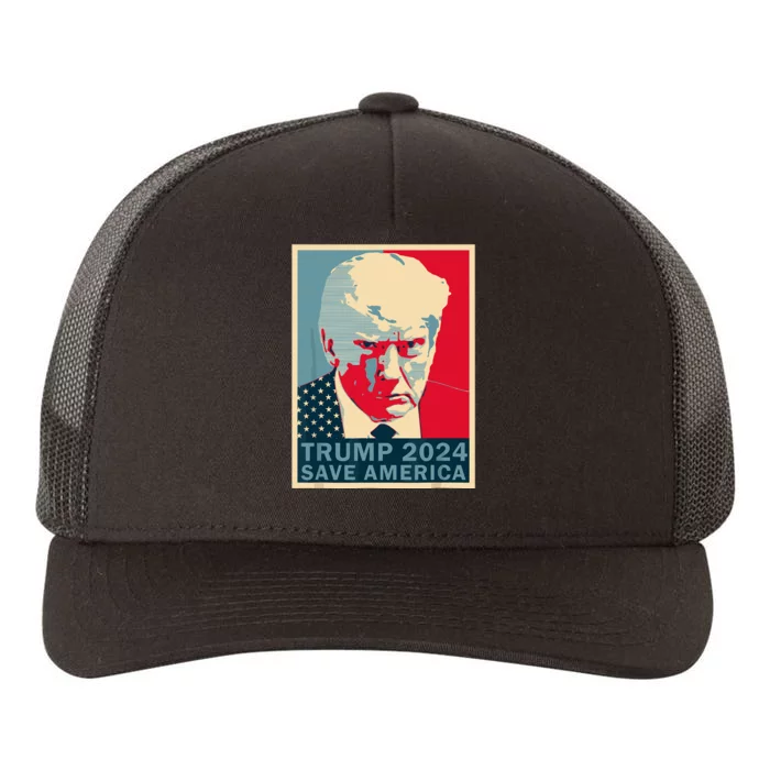 Trump Mugshot 2024 Save America Donald Trump 2024 Mugshot Yupoong Adult 5-Panel Trucker Hat