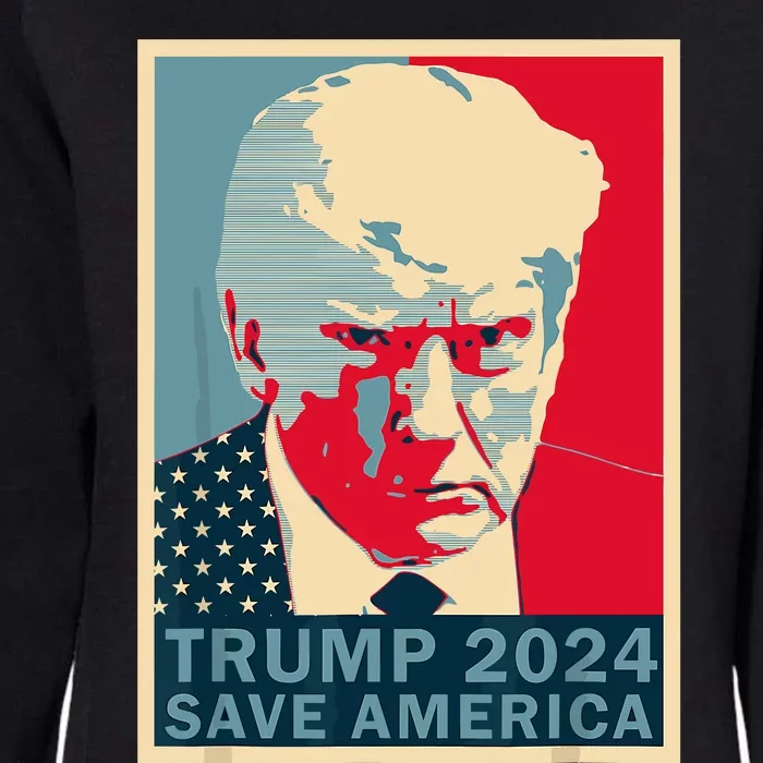 Trump Mugshot 2024 Save America Donald Trump 2024 Mugshot Womens California Wash Sweatshirt