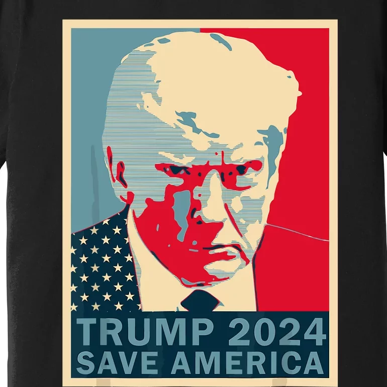 Trump Mugshot 2024 Save America Donald Trump 2024 Mugshot Premium T-Shirt