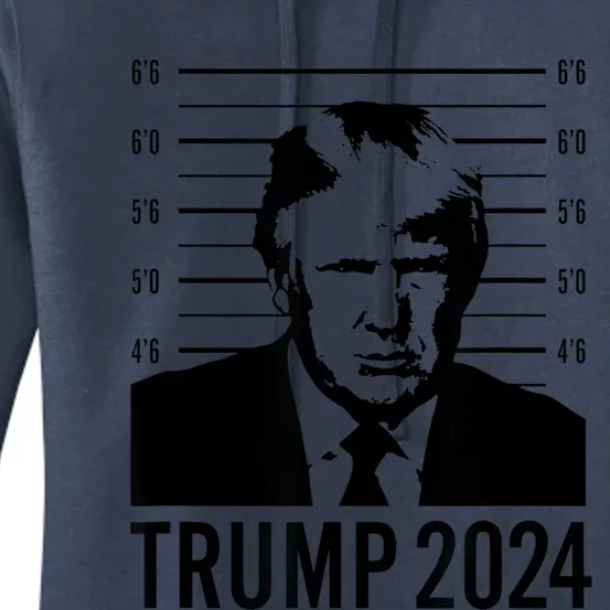 Trump Mugshot 2024 President Women's Pullover Hoodie