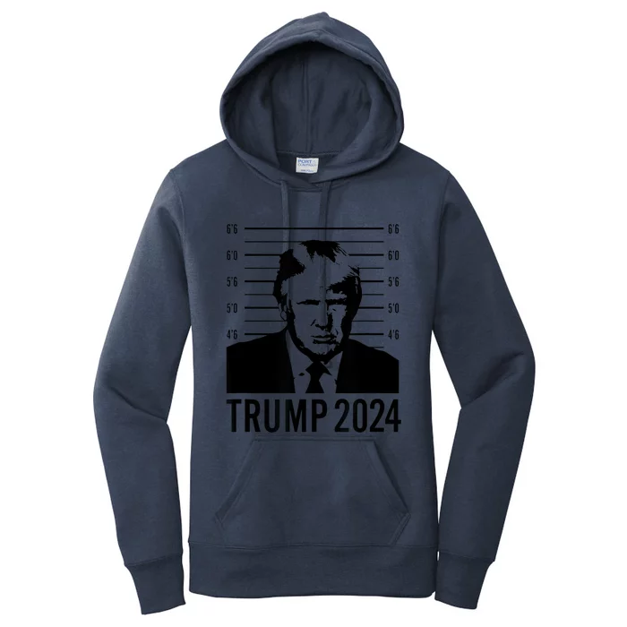 Trump Mugshot 2024 President Women's Pullover Hoodie