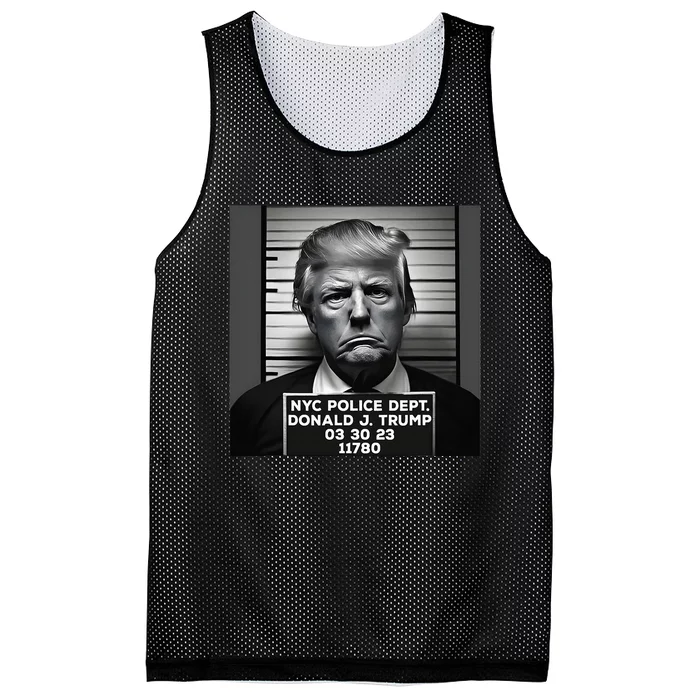 Trump Mugshot 2024 President Mesh Reversible Basketball Jersey Tank