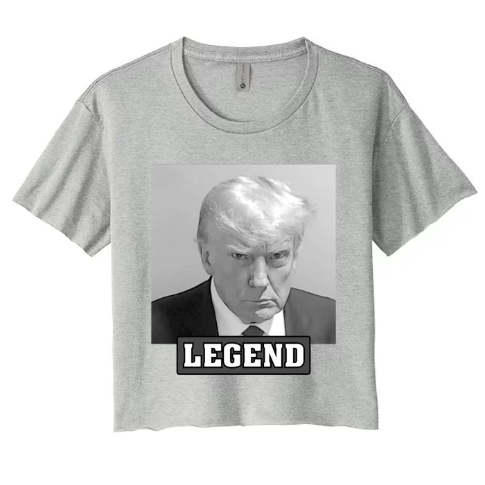 Trump Mugshot 2024 President Legend Gift Women's Crop Top Tee