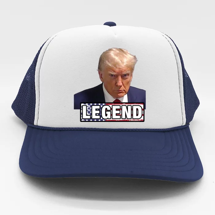 Trump Mugshot 2024 President Legend Funny Gift Trucker Hat