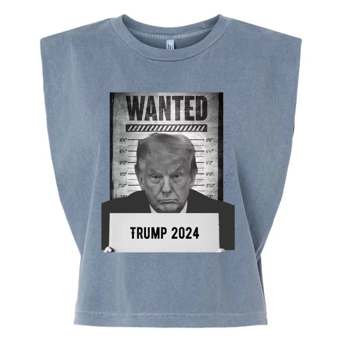 Trump Mugshot 2024 President Garment-Dyed Women's Muscle Tee