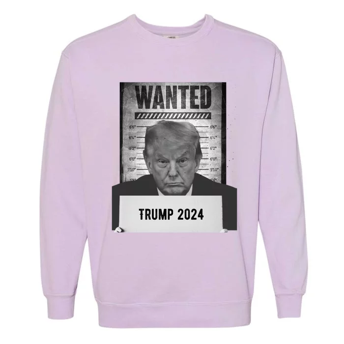 Trump Mugshot 2024 President Garment-Dyed Sweatshirt