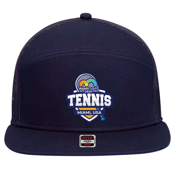 Tennis Miami 2024 Limited Edition: Serve Style On And Off The Court 7 Panel Mesh Trucker Snapback Hat