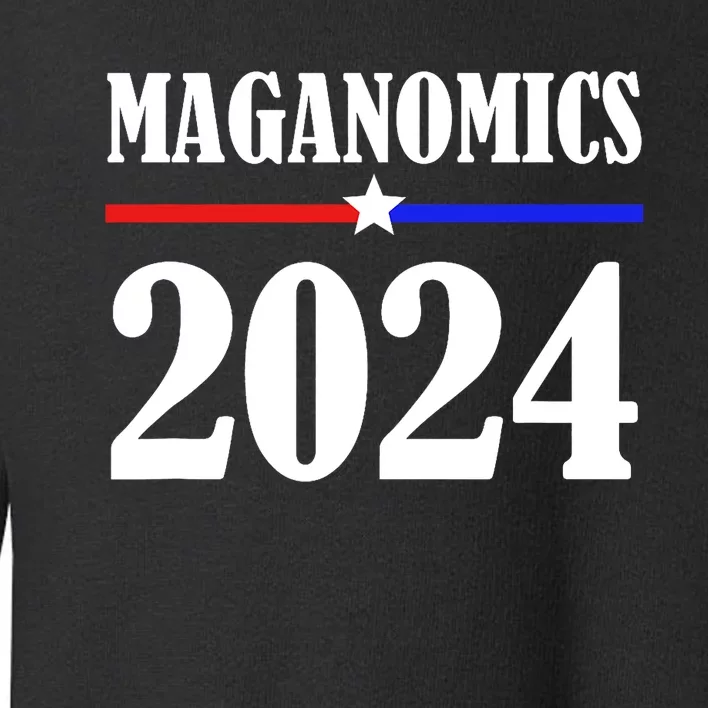 Trump Maganomics 2024 Funny Biden Trump Toddler Sweatshirt