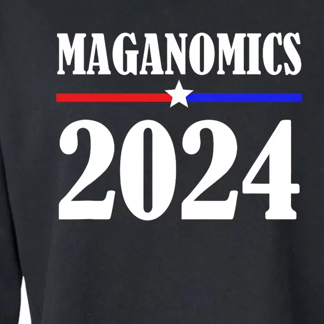 Trump Maganomics 2024 Funny Biden Trump Cropped Pullover Crew