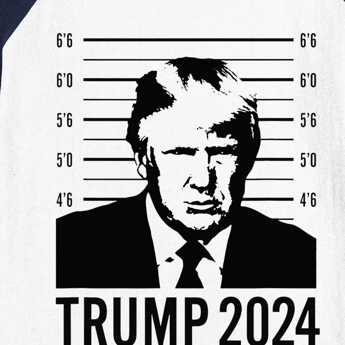 Trump Mugshot 2024 President Baseball Sleeve Shirt