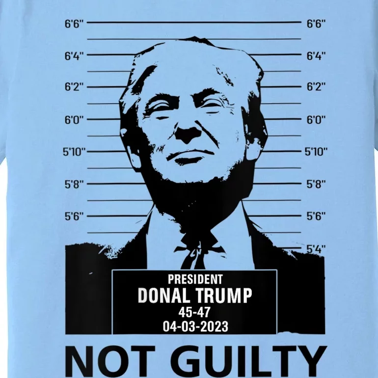 Trump Mugshot 2024 President Trump Not Guilty Premium T-Shirt