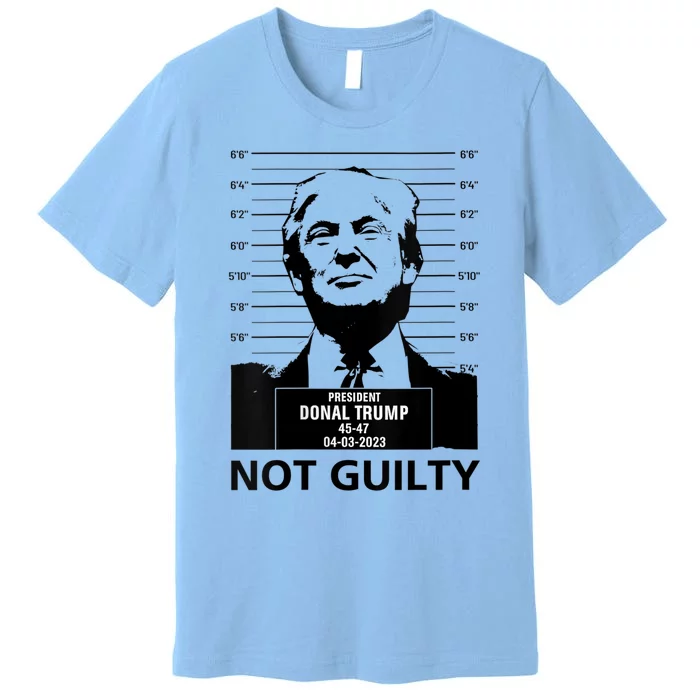 Trump Mugshot 2024 President Trump Not Guilty Premium T-Shirt