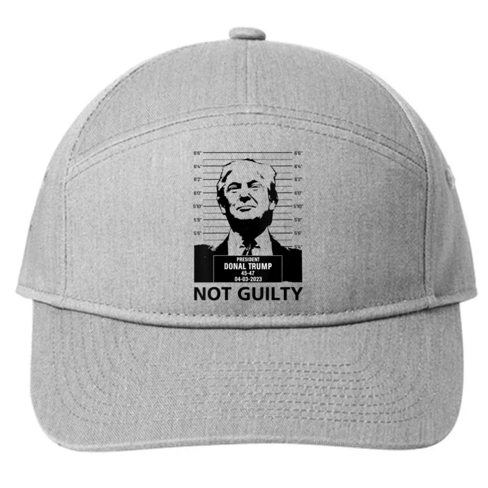 Trump Mugshot 2024 President Trump Not Guilty 7-Panel Snapback Hat