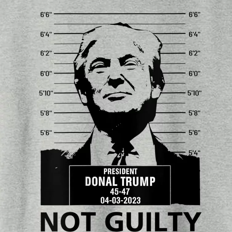 Trump Mugshot 2024 President Trump Not Guilty Women's Crop Top Tee