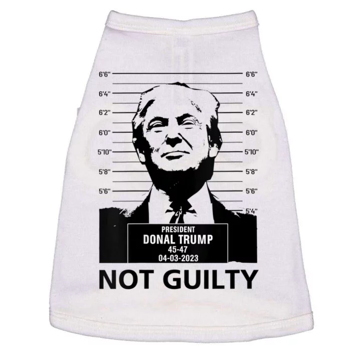 Trump Mugshot 2024 President Trump Not Guilty Doggie Tank