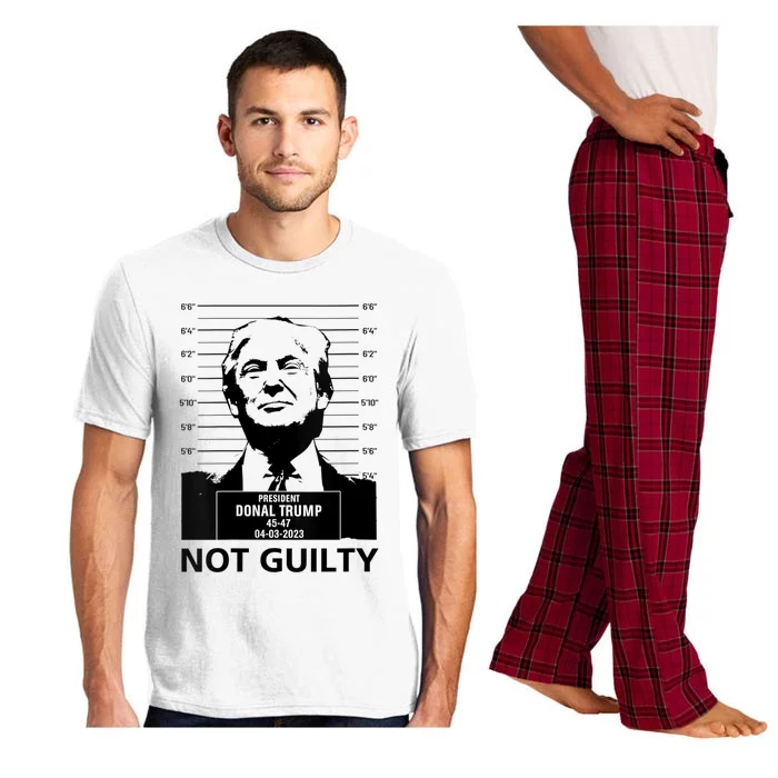 Trump Mugshot 2024 President Trump Not Guilty Pajama Set