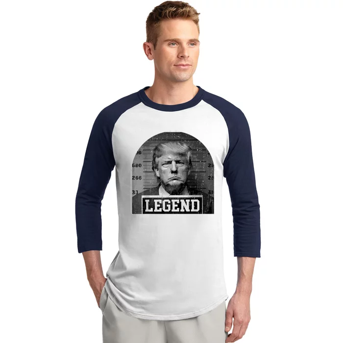 Trump Mugshot 2024 President Legend Baseball Sleeve Shirt