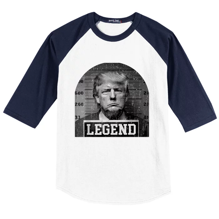 Trump Mugshot 2024 President Legend Baseball Sleeve Shirt