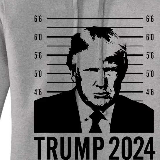 Trump Mugshot 2024 President Women's Pullover Hoodie