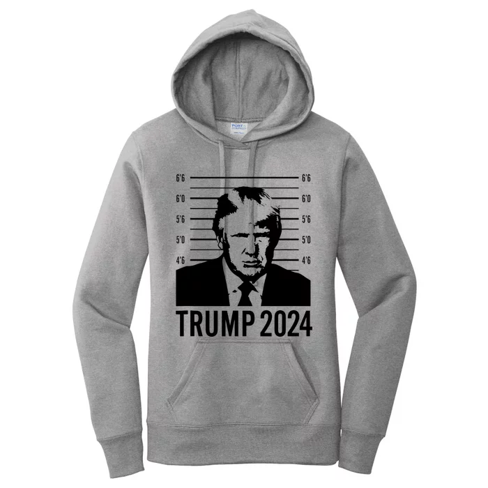 Trump Mugshot 2024 President Women's Pullover Hoodie