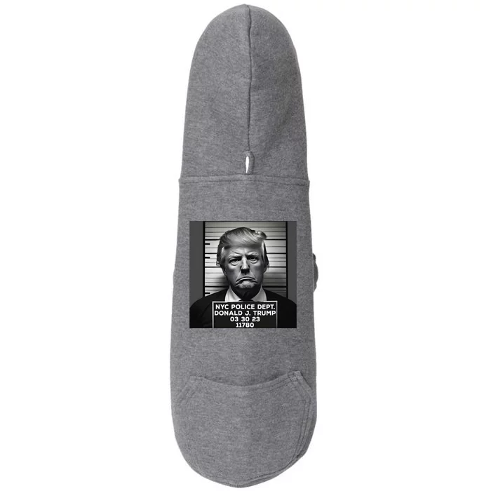 Trump Mugshot 2024 President Doggie 3-End Fleece Hoodie