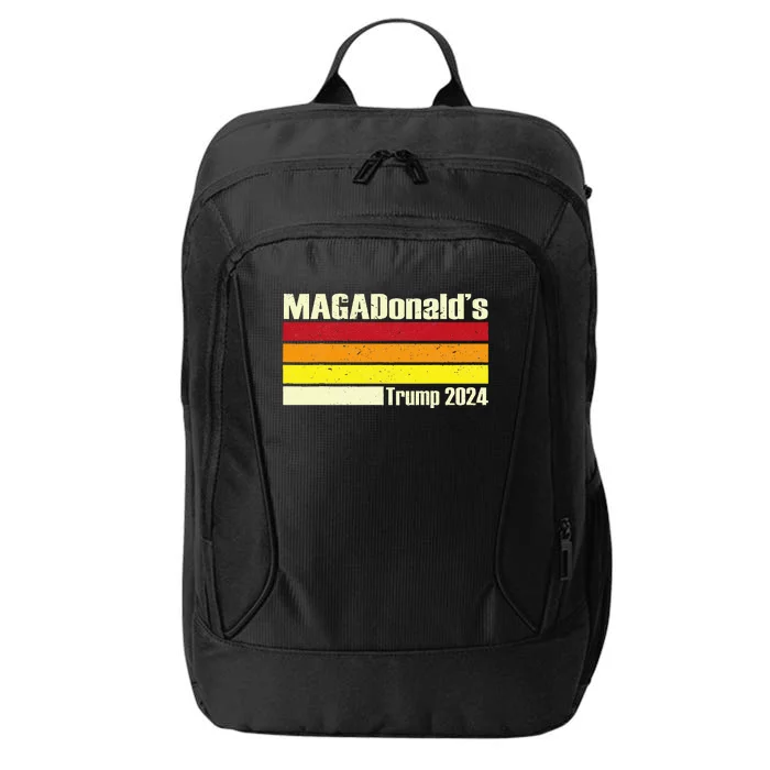 Trump MagadonaldS 2024 Trump Vintage Usa City Backpack