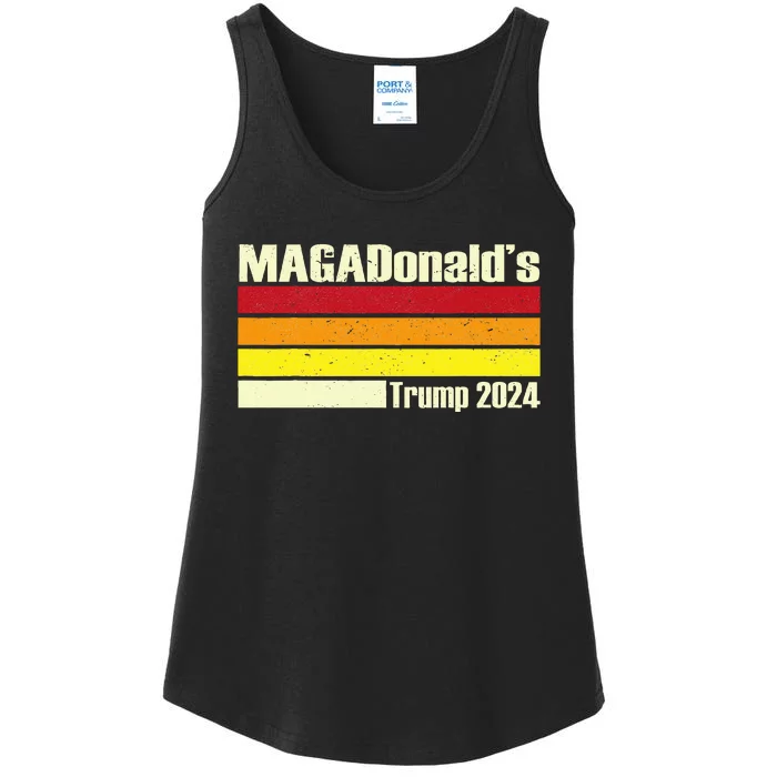 Trump MagadonaldS 2024 Trump Vintage Usa Ladies Essential Tank