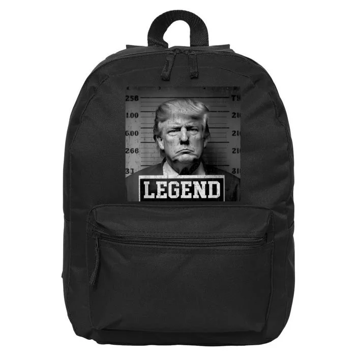 Trump Mugshot 2024 President Legend 16 in Basic Backpack | TeeShirtPalace