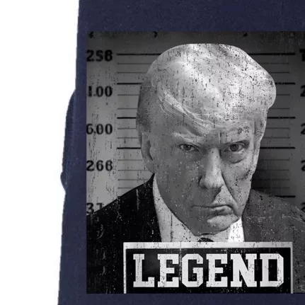 Trump Mugshot 2024 President Legend Donald Trump Mugshot Doggie 3-End Fleece Hoodie