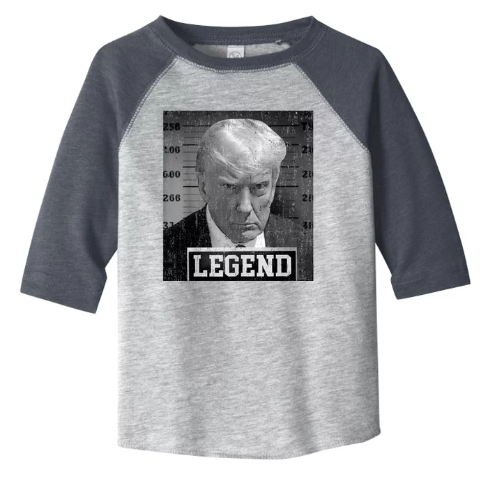 Trump Mugshot 2024 President Legend Donald Trump Mugshot Toddler Fine Jersey T-Shirt