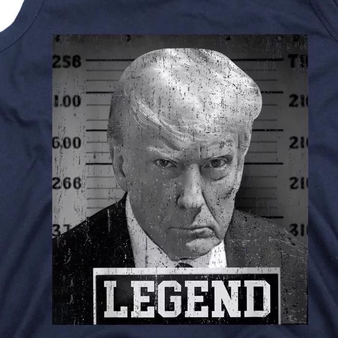 Trump Mugshot 2024 President Legend Donald Trump Mugshot Tank Top