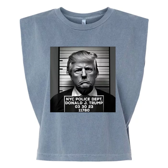 Trump Mugshot 2024 President Garment-Dyed Women's Muscle Tee