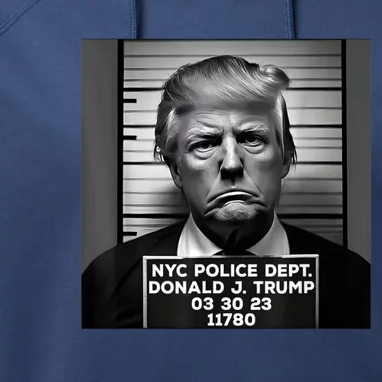 Trump Mugshot 2024 President Performance Fleece Hoodie