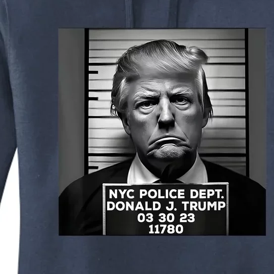 Trump Mugshot 2024 President Women's Pullover Hoodie