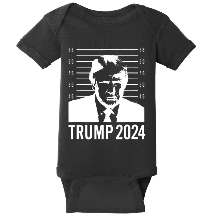 Trump Mugshot 2024 President Baby Bodysuit