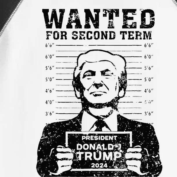 Trump Mugshot 2024 President Wanted For Second Term Toddler Fine Jersey T-Shirt