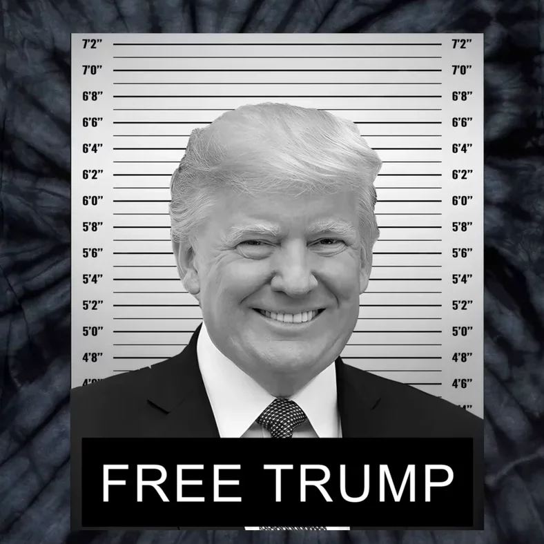 Trump Mugshot 2024 Free Trump Mugshot Tie-Dye T-Shirt