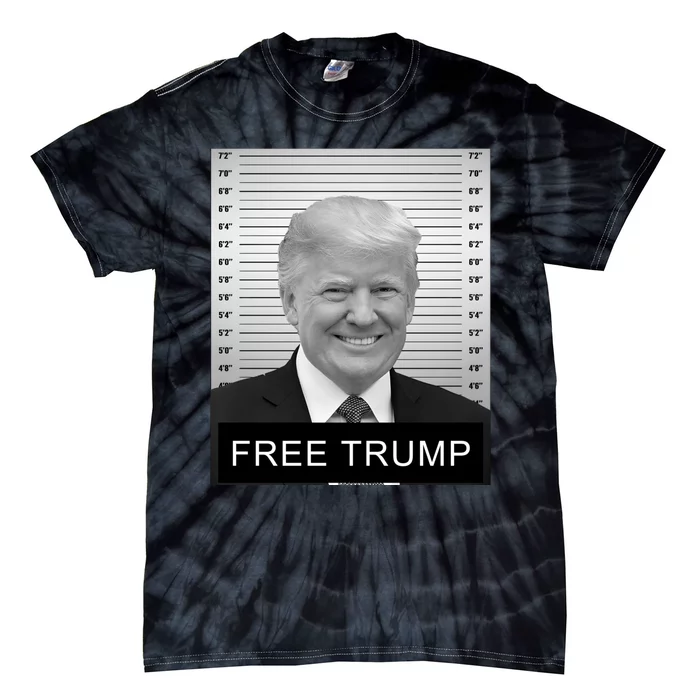 Trump Mugshot 2024 Free Trump Mugshot Tie-Dye T-Shirt