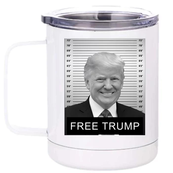 Trump Mugshot 2024 Free Trump Mugshot Front & Back 12oz Stainless Steel Tumbler Cup