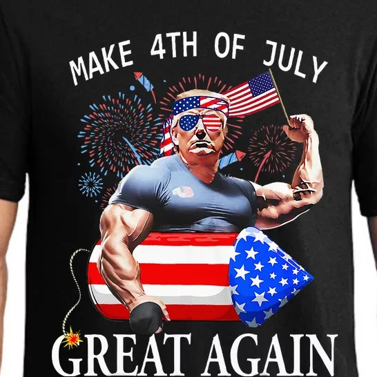 Trump Make 4th Of July Great Again Trump 2024 Pajama Set