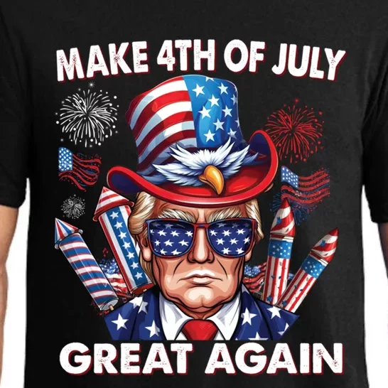 Trump Make 4th Of July Great Again 4th July Trump 4th July Gift Pajama Set